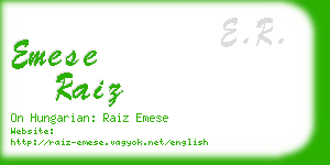 emese raiz business card